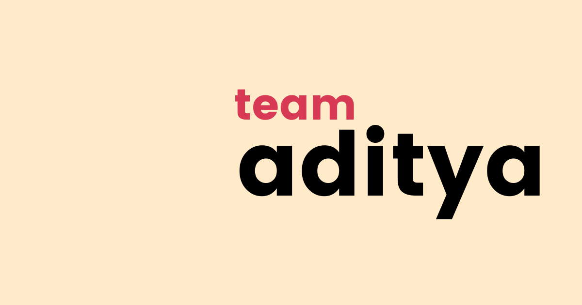 team aditya community cover